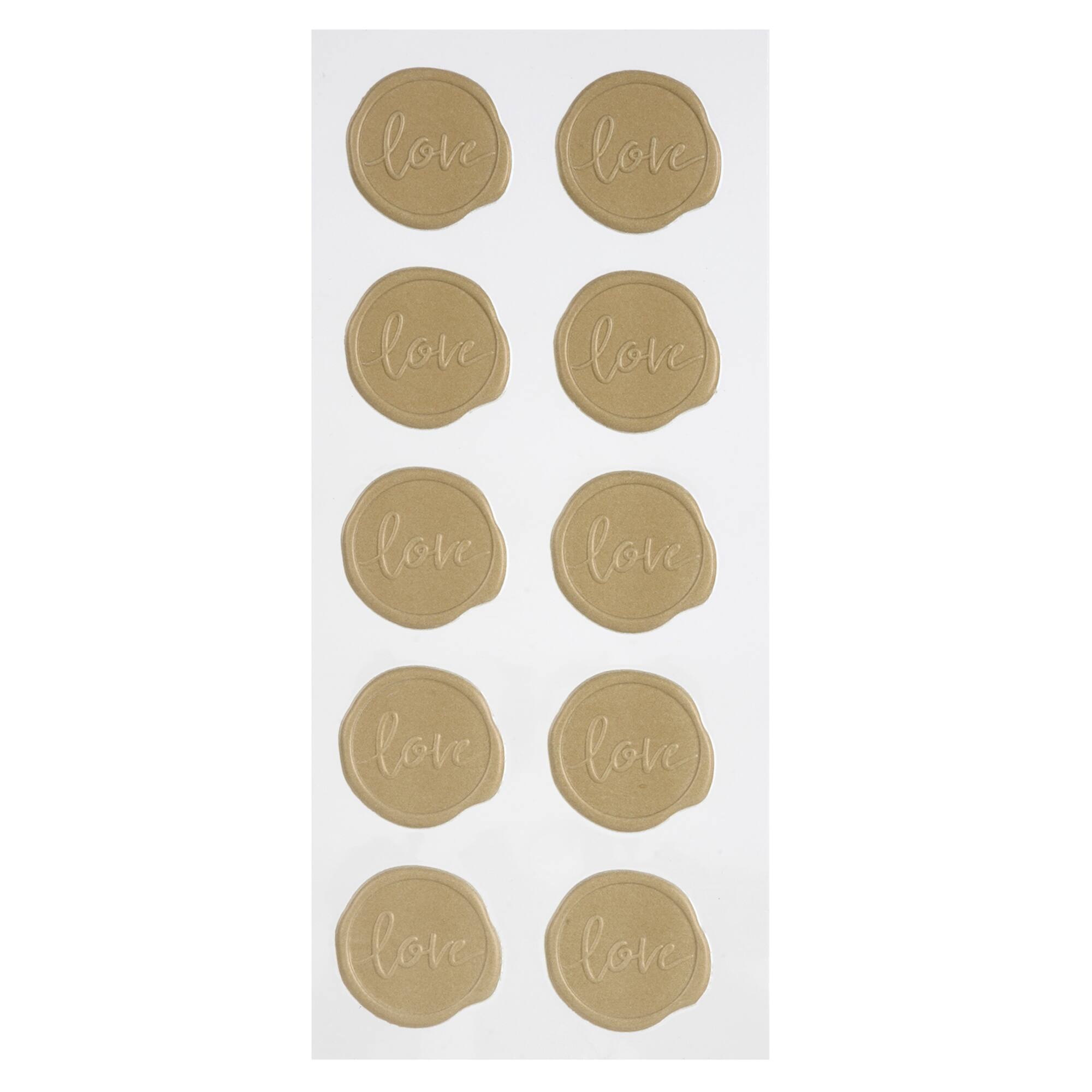 Gold Love Faux Wax Envelope Seals by Recollections™